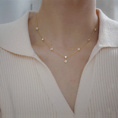 ZAKOL Stainless Steel Temperament Pearl Chain Choker Necklace for
