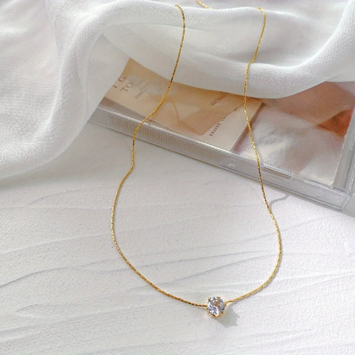 Ultra-simple Stainless Steel Golden Wire Chain Advanced Sense Inlaid