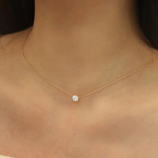 Ultra-simple Stainless Steel Golden Wire Chain Advanced Sense Inlaid
